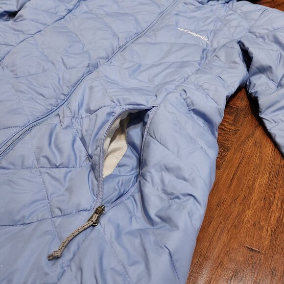 Long padded Columbia hooded coat - Picture 4 of 5